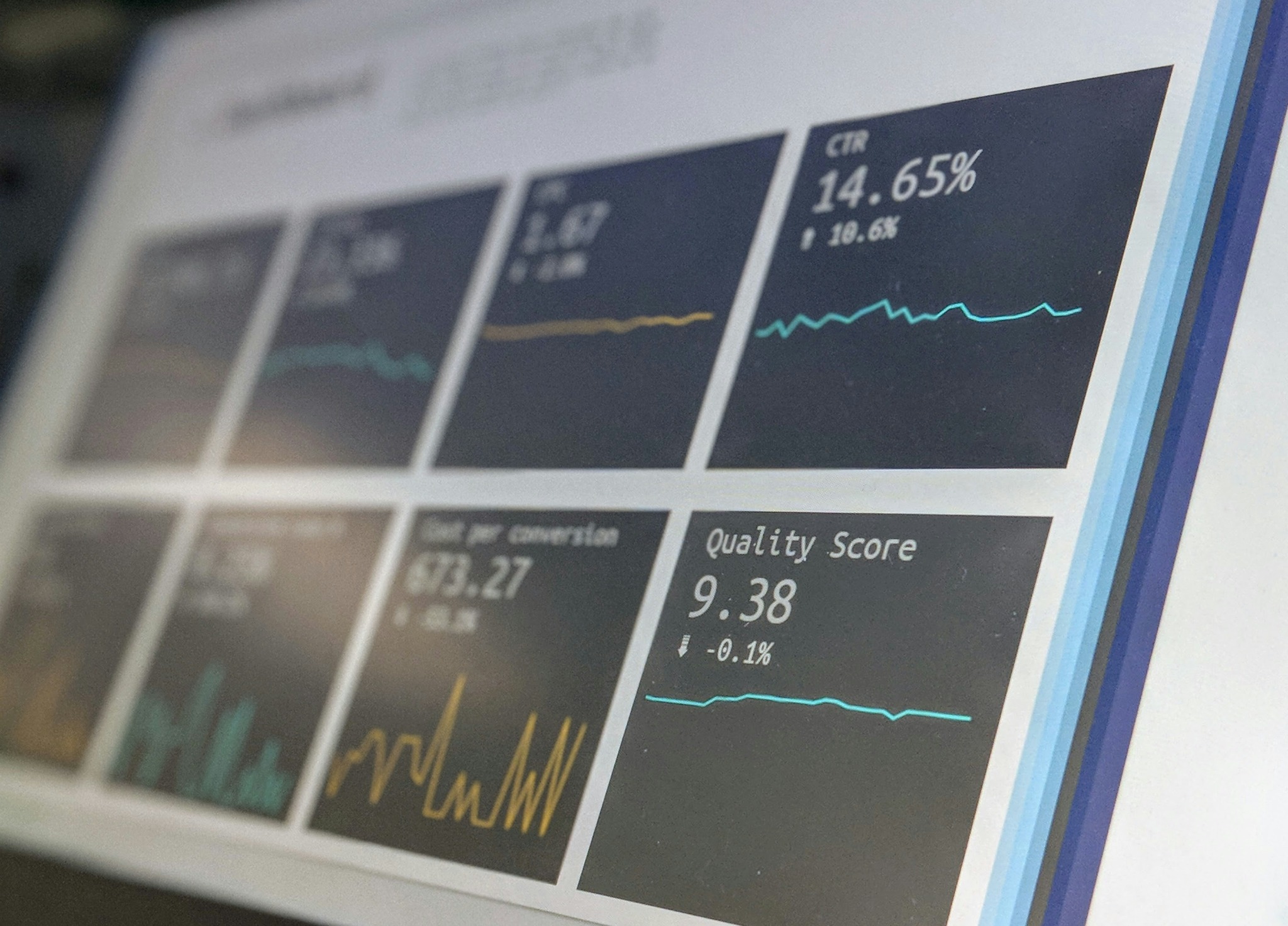 Dashboard digital con indicadores